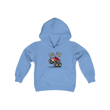 Load image into Gallery viewer, Red Monster Truck Youth Heavy Blend Hooded Sweatshirt