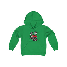 Load image into Gallery viewer, Red Monster Truck Youth Heavy Blend Hooded Sweatshirt