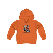 Load image into Gallery viewer, Red Monster Truck Youth Heavy Blend Hooded Sweatshirt