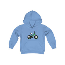 Load image into Gallery viewer, Green Bike Youth Heavy Blend Hooded Sweatshirt