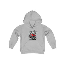Load image into Gallery viewer, Red Monster Truck Youth Heavy Blend Hooded Sweatshirt