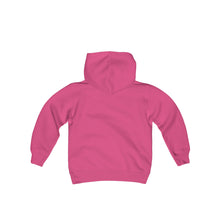 Load image into Gallery viewer, Pink Monster truck Youth Heavy Blend Hooded Sweatshirt