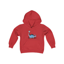 Load image into Gallery viewer, Blue Dino Youth Heavy Blend Hooded Sweatshirt