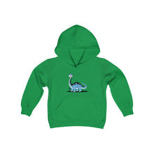 Load image into Gallery viewer, Blue Dino Youth Heavy Blend Hooded Sweatshirt
