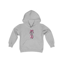 Load image into Gallery viewer, Ballerina Slippers Youth Heavy Blend Hooded Sweatshirt Grey
