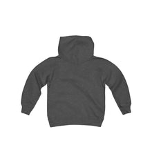 Load image into Gallery viewer, Pink Monster truck Youth Heavy Blend Hooded Sweatshirt
