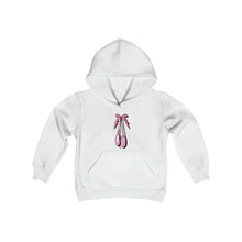 Load image into Gallery viewer, Ballerina Slippers Youth Heavy Blend Hooded Sweatshirt White
