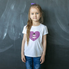 Load image into Gallery viewer, Purple Ballerina with Heart Tee