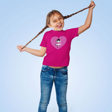 Load image into Gallery viewer, Pink Ballerina with Heart Tee