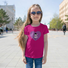 Load image into Gallery viewer, Purple Ballerina with Heart Tee