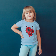 Load image into Gallery viewer, Three Hibiscuses with Ladybugs Tee