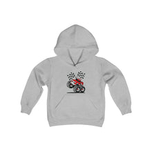 Load image into Gallery viewer, Red Monster Truck Youth Heavy Blend Hooded Sweatshirt
