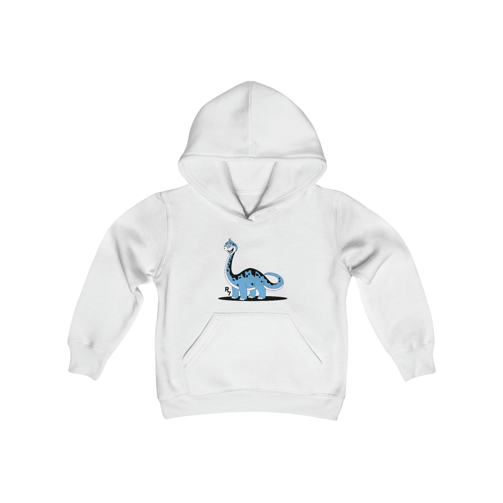 Blue Dino Youth Heavy Blend Hooded Sweatshirt