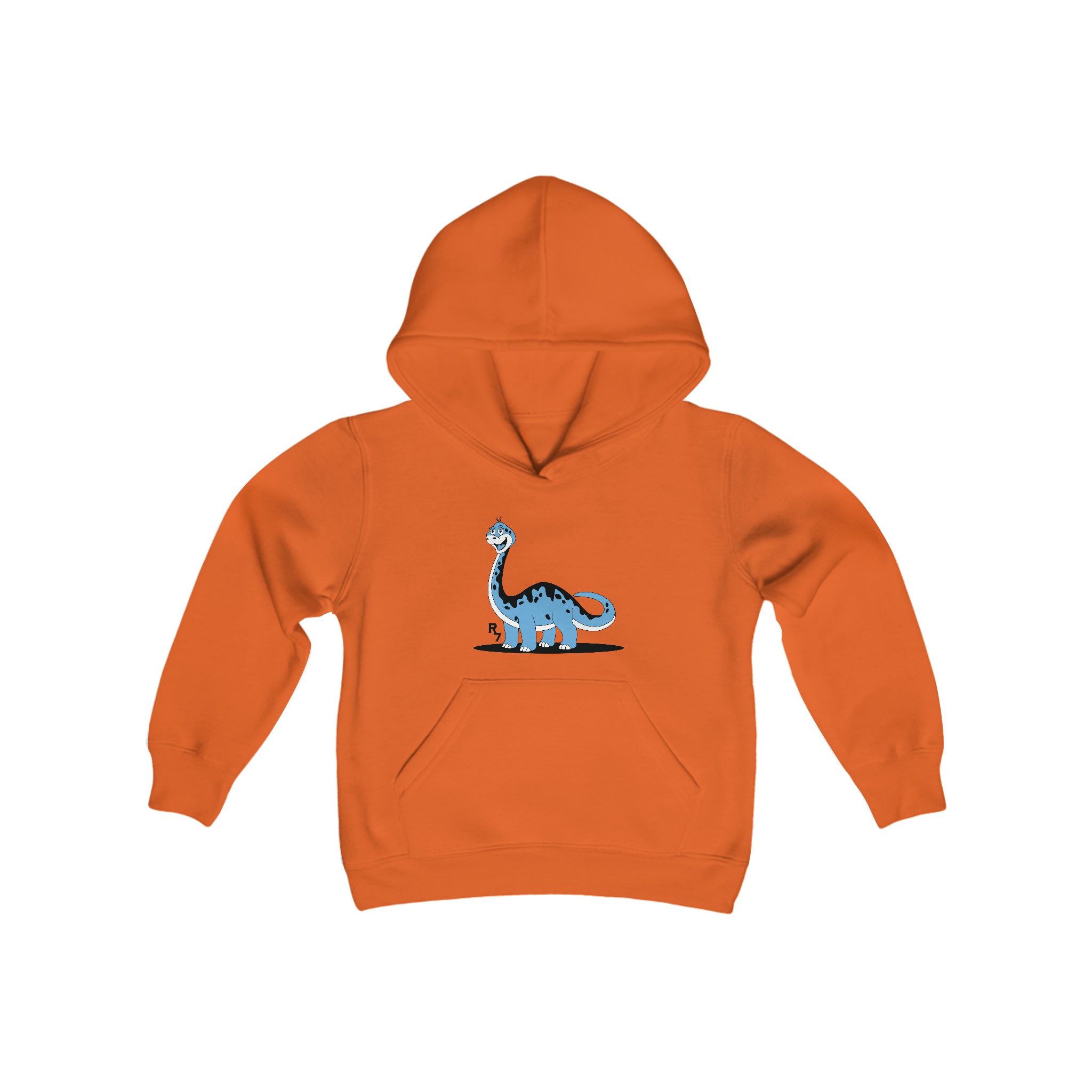 Blue Dino Youth Heavy Blend Hooded Sweatshirt