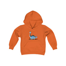 Load image into Gallery viewer, Blue Dino Youth Heavy Blend Hooded Sweatshirt
