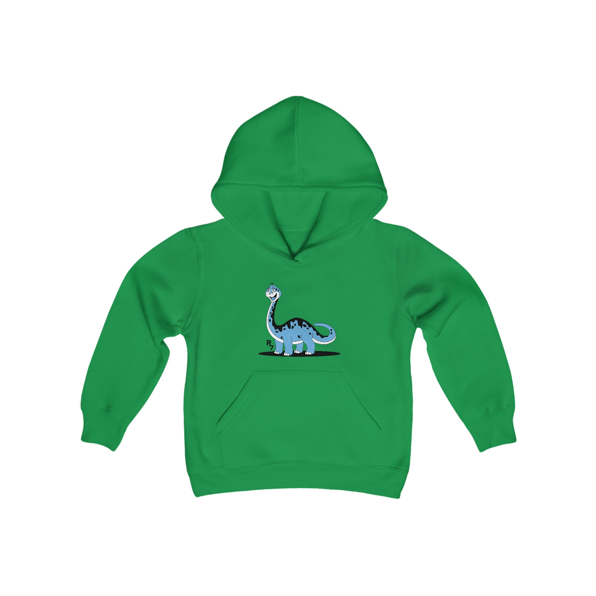 Blue Dino Youth Heavy Blend Hooded Sweatshirt