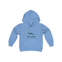 Load image into Gallery viewer, Blue Dino Youth Heavy Blend Hooded Sweatshirt
