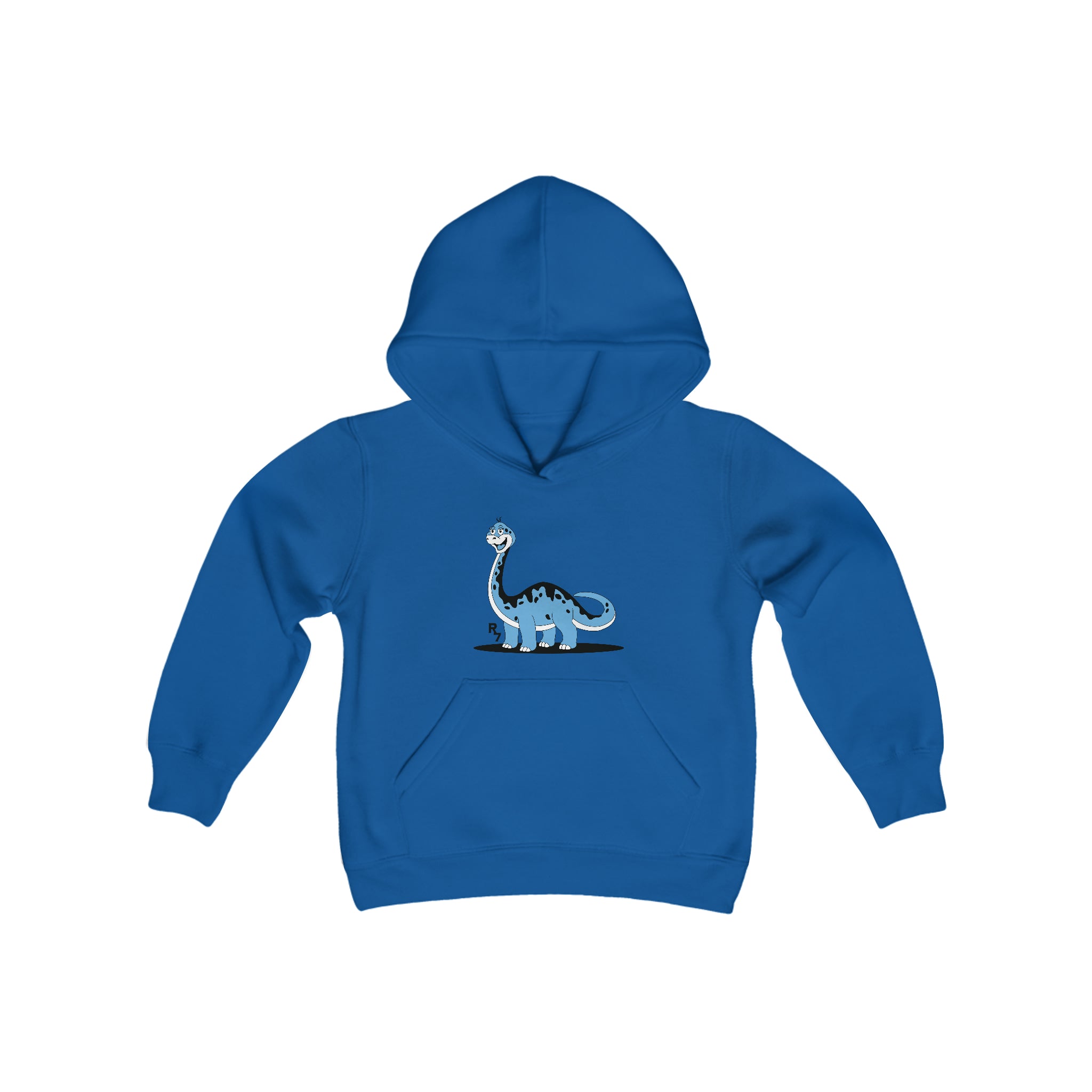 Blue Dino Youth Heavy Blend Hooded Sweatshirt