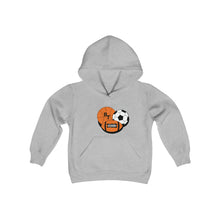 Load image into Gallery viewer, Sports Youth Heavy Blend Hooded Sweatshirt
