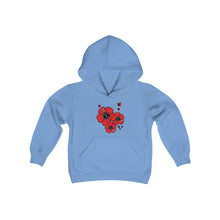 Load image into Gallery viewer, Hibiscus Youth Heavy Blend Hooded Sweatshirt
