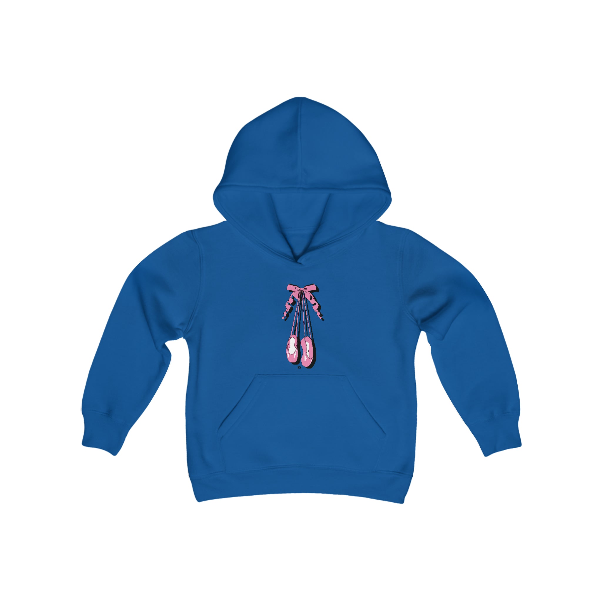 Ballerina Slippers Youth Heavy Blend Hooded Sweatshirt Dark Blue