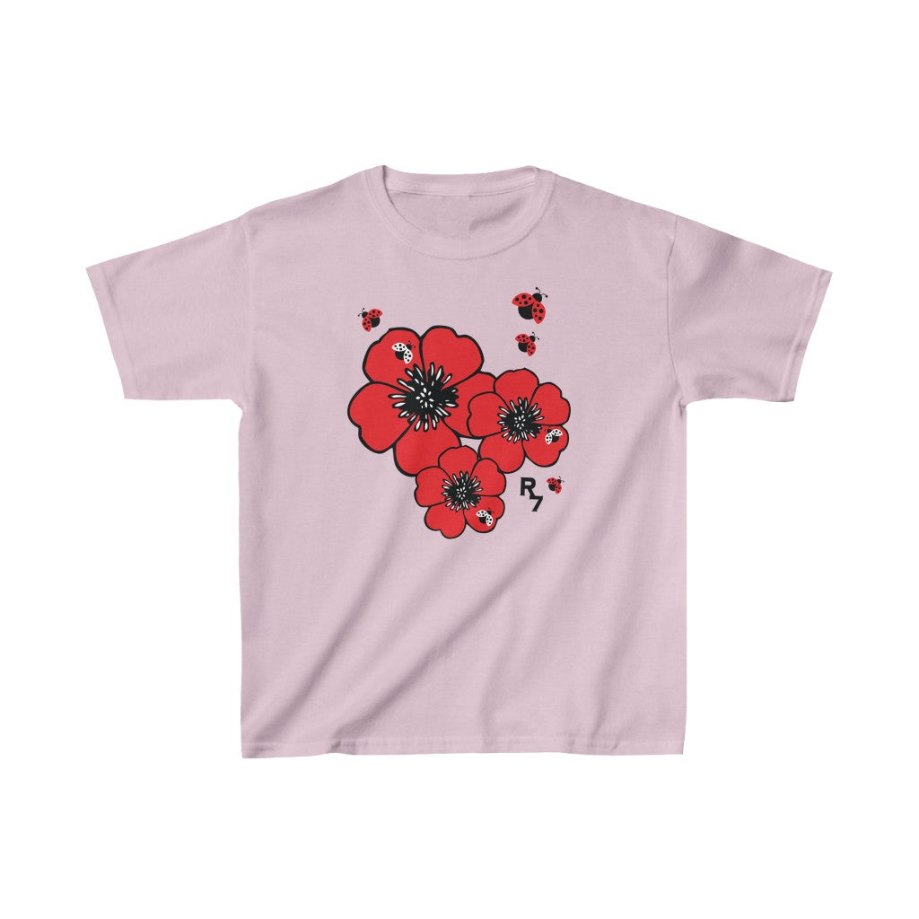 Three Hibiscuses with Ladybugs Tee