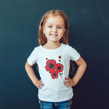 Load image into Gallery viewer, Three Hibiscuses with Ladybugs Tee
