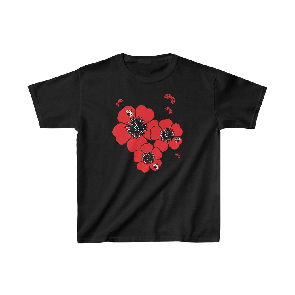 Three Hibiscuses with Ladybugs Tee