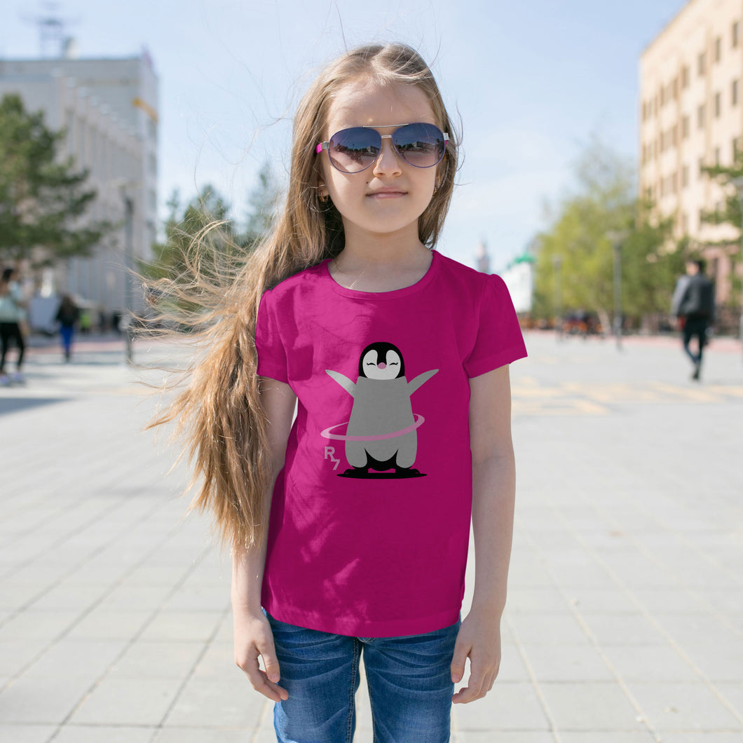 Cheerful Girl Penguin Tee