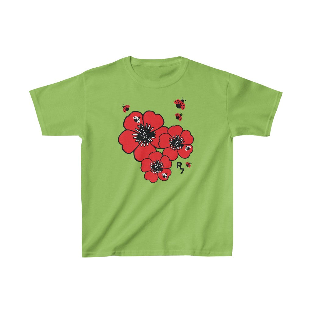 Three Hibiscuses with Ladybugs Tee