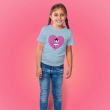 Load image into Gallery viewer, Pink Ballerina with Heart Tee
