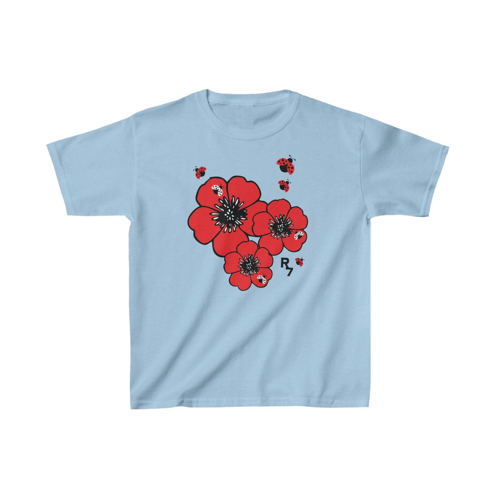 Three Hibiscuses with Ladybugs Tee